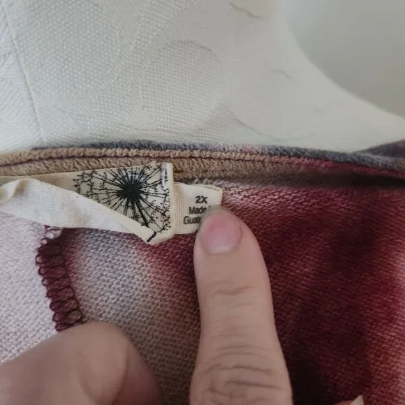 Everleigh Tie Dye Cowl Neck Knit Top Women's Size 2X - Picture 4 of 7